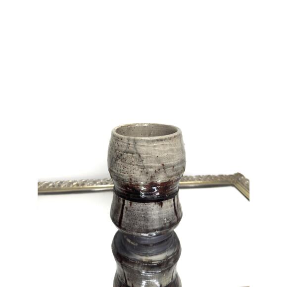 Vintage Art Pottery Coffee Mug Cup Grey Green Studio Pottery Glazed unsigned - Picture 2 of 10